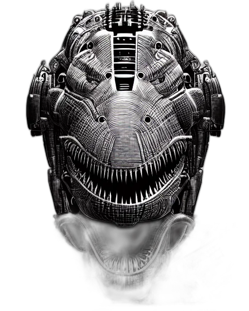 mask, robot, creature, face transparent PNG cut-out