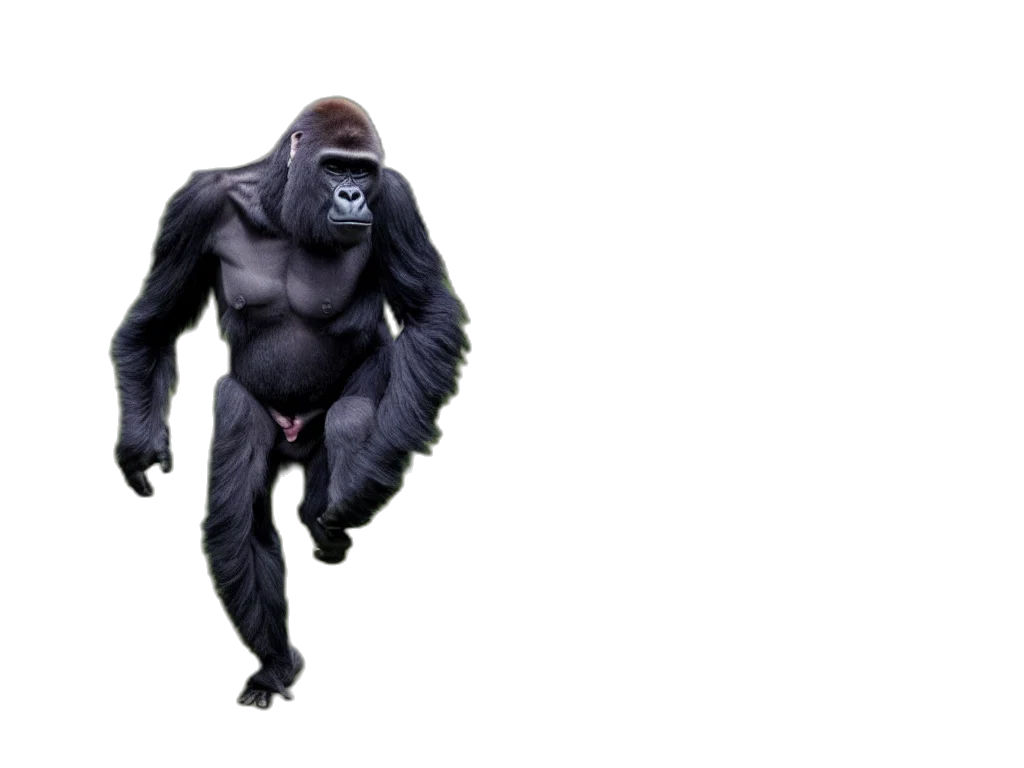 animal, creature, mask, concept art, 3d render, photorealistic, gorilla, headset transparent PNG cut-out