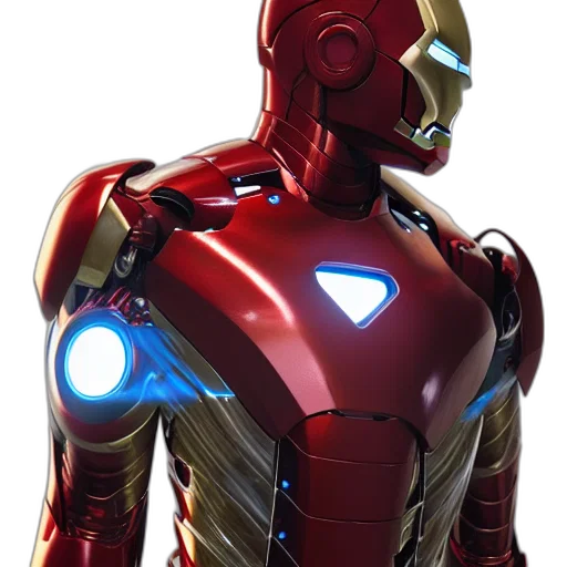 robot, 3d render, concept art, comic book art, photorealistic, iron, man, uhd transparent PNG cut-out