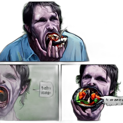 food, face, creature, concept art, photorealistic, comic book art, watercolor, realistic transparent PNG cut-out