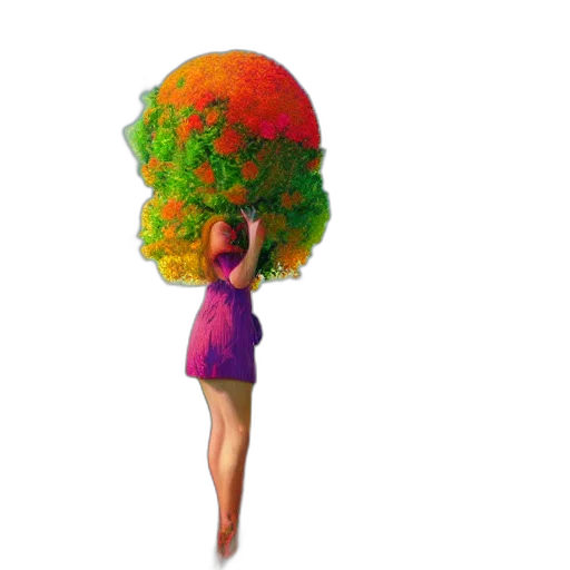 dress, tree, umbrella, hat transparent PNG cut-out