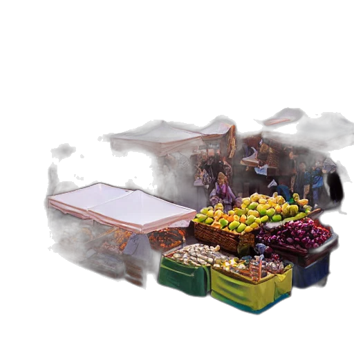 food, concept art, 3d render, photorealistic transparent PNG cut-out