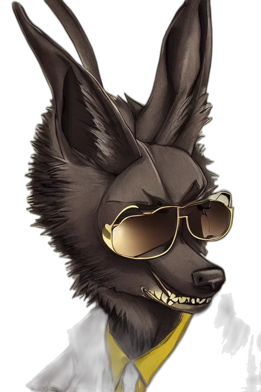 mask, cartoon, concept art, photorealistic, watercolor, anthropomorphic, jackal, anubis transparent PNG cut-out
