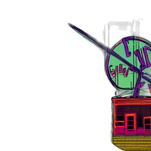 weapon, crown, cyberpunk, vaporwave transparent PNG cut-out
