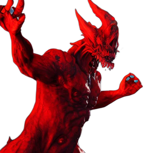dragon, creature, animal, concept art, 3d render, fantasy art, red, huge transparent PNG cut-out