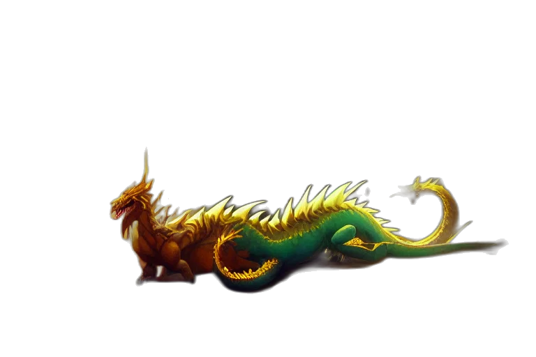 dragon, staff, creature, animal transparent PNG cut-out