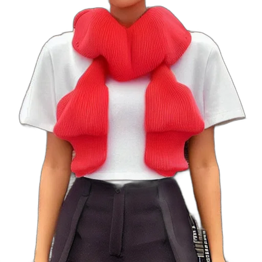 jacket, 3d render, concept art, red transparent PNG cut-out
