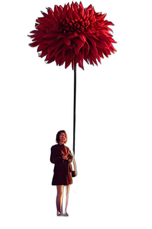 umbrella, staff, flower, weapon, 3d render, concept art, photorealistic, rain transparent PNG cut-out