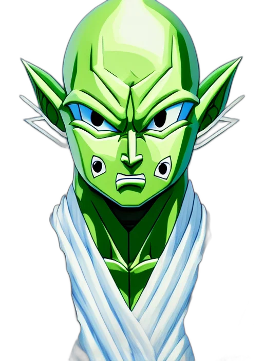 mask, staff, face, concept art, 3d render, pixel art, anime, green transparent PNG cut-out