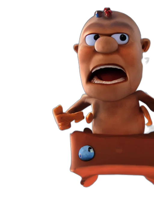 creature, face, robot, 3d render transparent PNG cut-out
