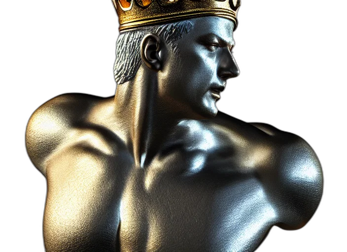 crown, jewelry, sword, 3d render, photorealistic, concept art, fantasy art, king transparent PNG cut-out