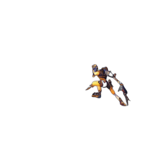 robot, weapon, sword, creature, pixel art, concept art, 3d render, fantasy art transparent PNG cut-out
