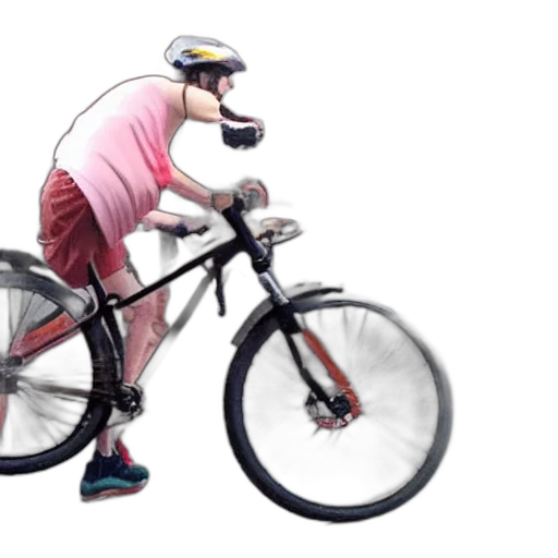 3d render, photorealistic, concept art, really, long, bike transparent PNG cut-out