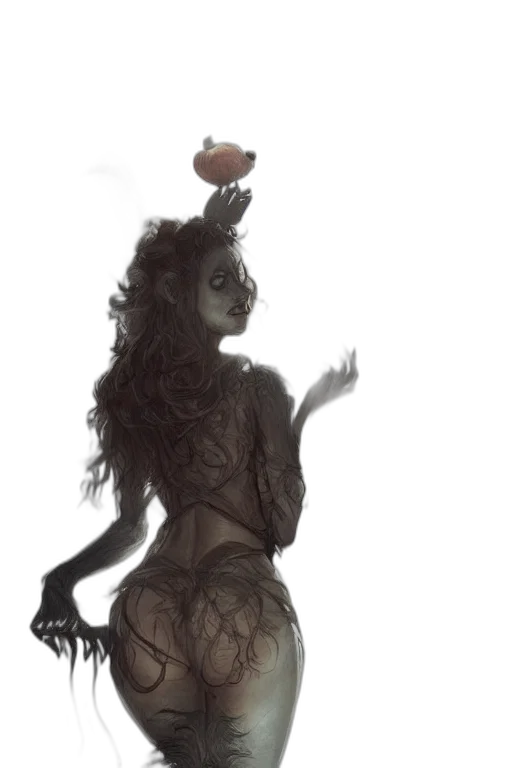dress, crown, mask, creature transparent PNG cut-out
