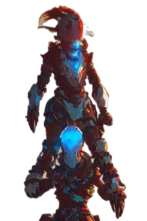 robot, weapon, creature, dragon, concept art, fantasy art, cyberpunk, pixel art transparent PNG cut-out