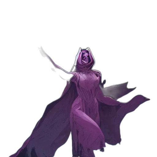 dress, staff, creature, concept art transparent PNG cut-out