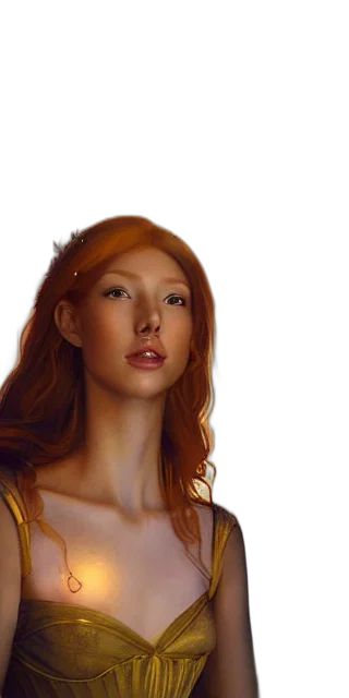 face, dress, jewelry, crown, photorealistic, fantasy art, oil painting, concept art transparent PNG cut-out