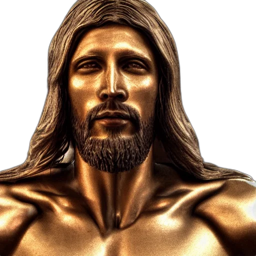 3d render, photorealistic, jesus, christ, like, cyborg, android, art transparent PNG cut-out