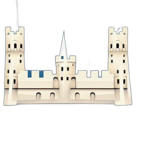 building, crown, 3d render, concept art transparent PNG cut-out