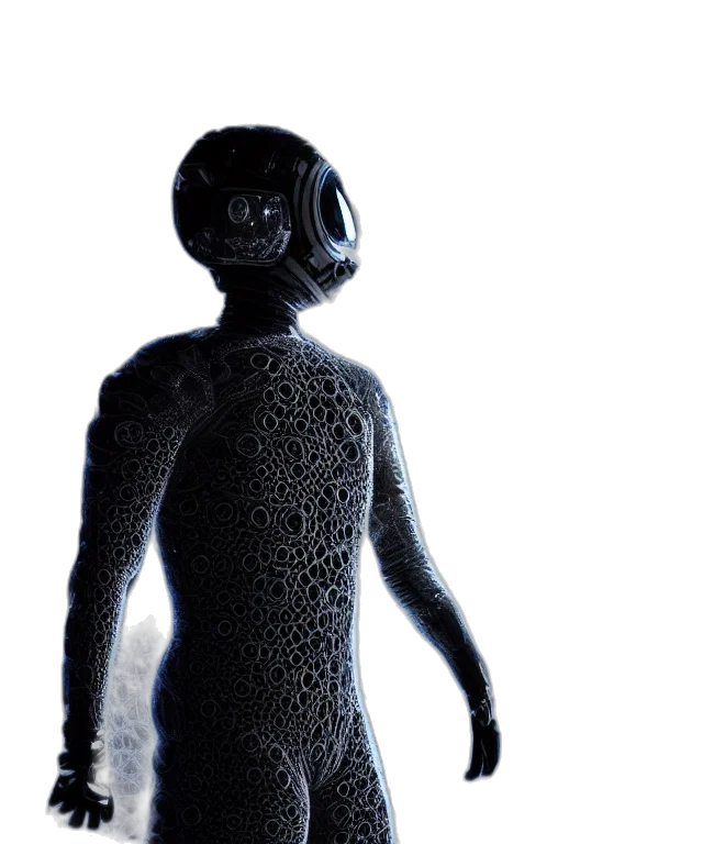 robot, dress, mask, creature transparent PNG cut-out