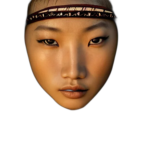 face, mask, jewelry, hat transparent PNG cut-out