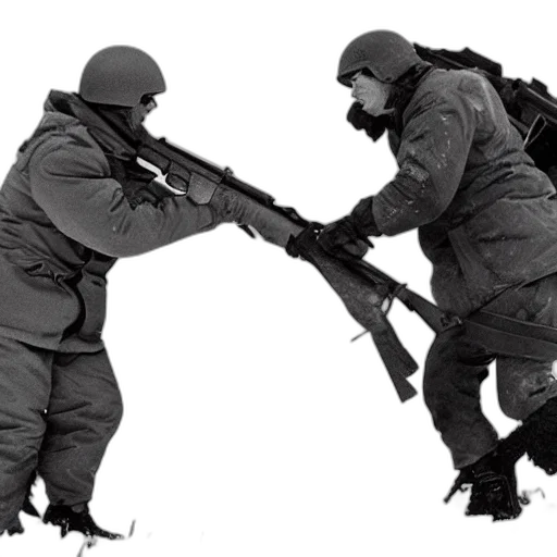 weapon, staff, jacket, sword, concept art, photorealistic, snow, united transparent PNG cut-out