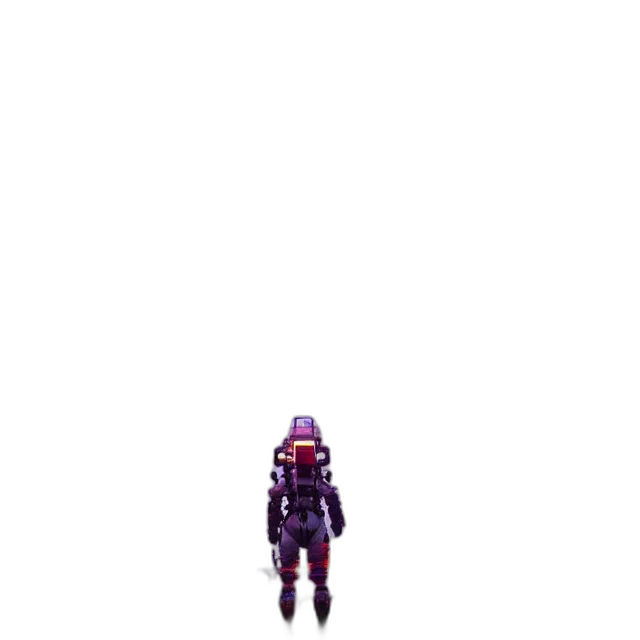 robot, creature, jacket, weapon transparent PNG cut-out