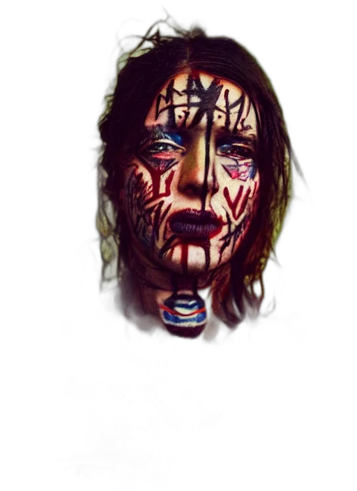 face, mask, creature, animal, watercolor, comic book art, photorealistic, concept art transparent PNG cut-out