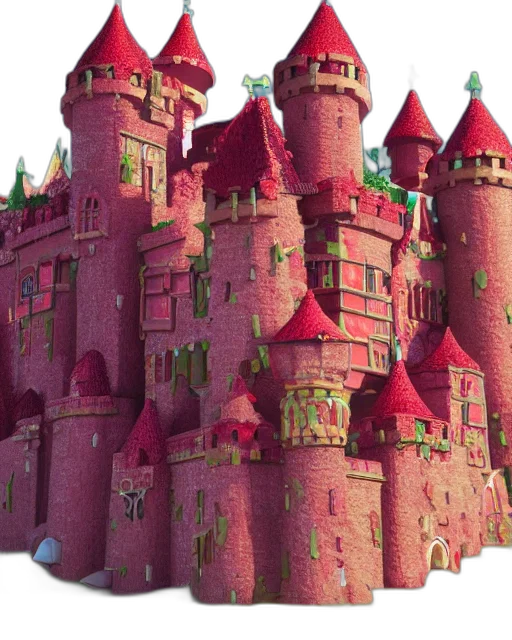 building, crown, 3d render, concept art transparent PNG cut-out
