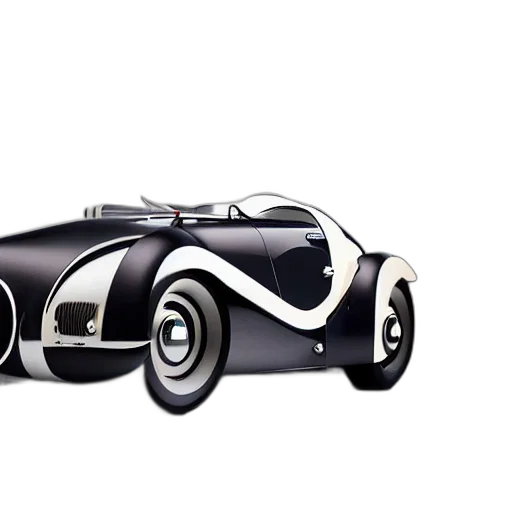 car, 3d render, photorealistic, concept art, cartoon, retro, futuristic, bugatti transparent PNG cut-out
