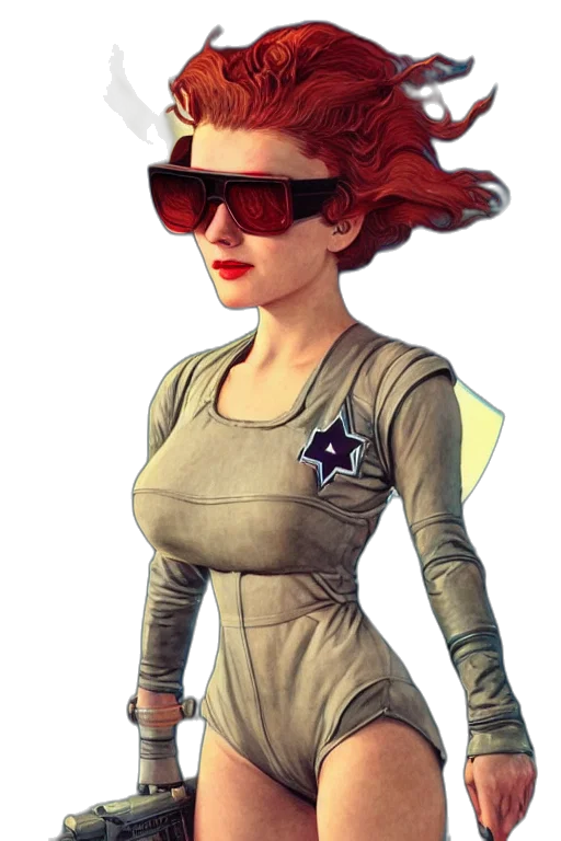jacket, staff, concept art, comic book art transparent PNG cut-out