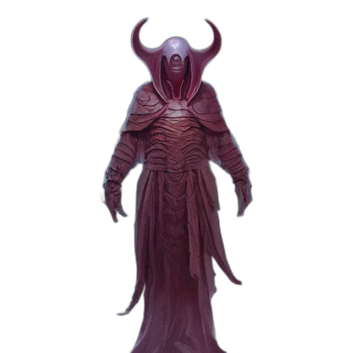creature, mask, staff, concept art, 3d render, fantasy art, dark, mindflayer transparent PNG cut-out