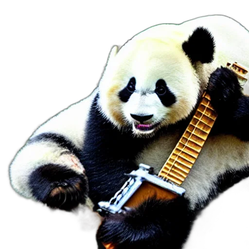 animal, weapon, photorealistic, 3d render, concept art, pixel art, adorable, panda transparent PNG cut-out