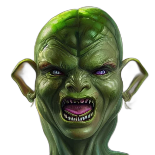 face, mask, creature, staff transparent PNG cut-out
