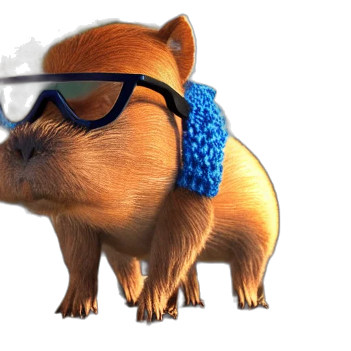 animal, staff, 3d render, concept art transparent PNG cut-out