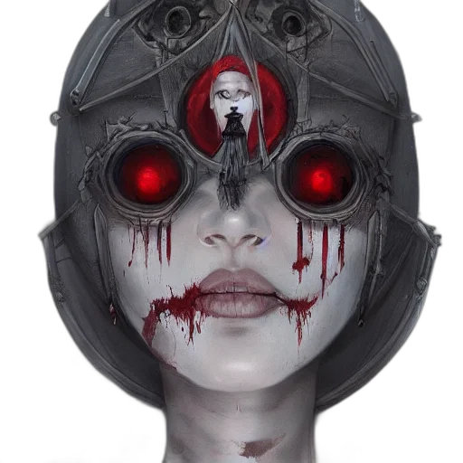 mask, face, robot, concept art transparent PNG cut-out