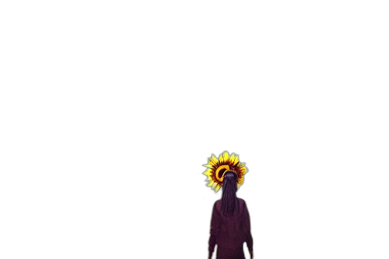 flower, creature, dress, mask transparent PNG cut-out