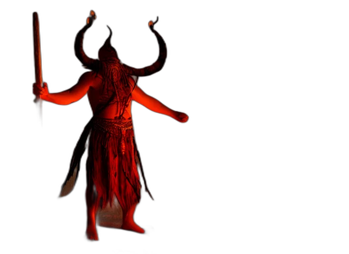 creature, mask, staff, dragon, concept art, 3d render, fantasy art, pixel art transparent PNG cut-out