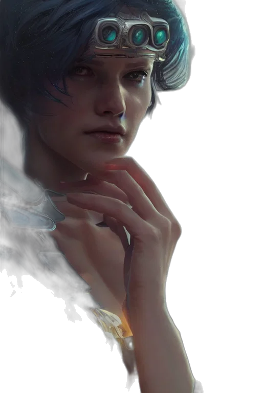 face, crown, jewelry, robot, concept art, fantasy art, photorealistic, cyberpunk transparent PNG cut-out