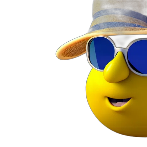 hat, face, 3d render, photorealistic transparent PNG cut-out