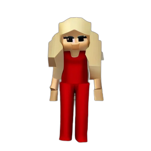 staff, hair, pixel art, 3d render transparent PNG cut-out