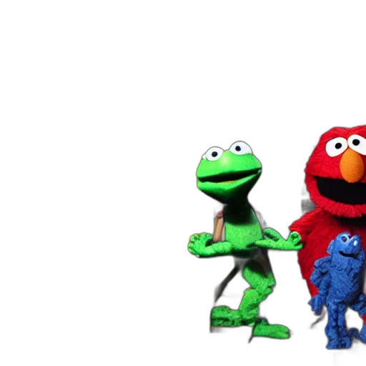 3d render, concept art, doom, guy, visits, sesame, street, expected transparent PNG cut-out