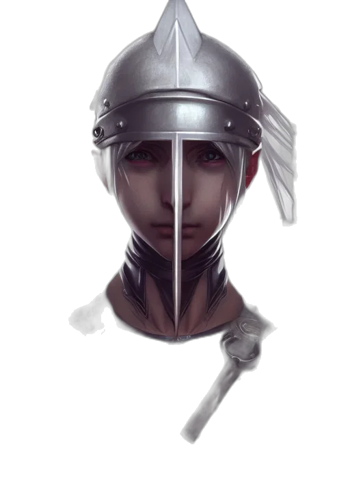 mask, face, sword, hat, fantasy art, concept art, photorealistic, anime transparent PNG cut-out