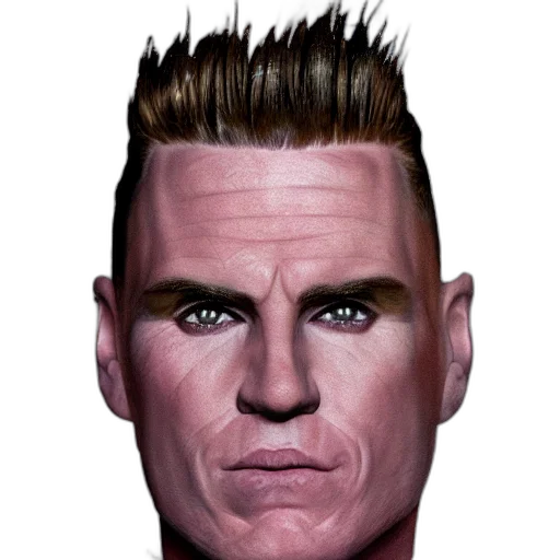 face, mask, hair, photorealistic transparent PNG cut-out