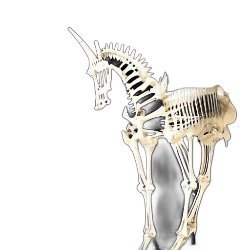 animal, jewelry, robot, 3d render, concept art, photograph, unicorn, horse transparent PNG cut-out