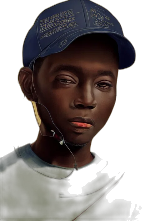 face, hat, robot, staff, photorealistic, concept art, cartoon, watercolor transparent PNG cut-out