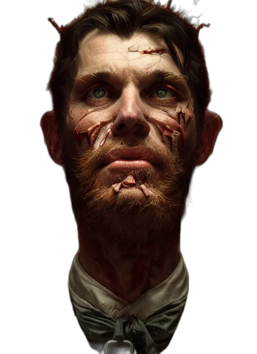 face, mask, staff, creature, concept art, photorealistic, comic book art, fantasy art transparent PNG cut-out