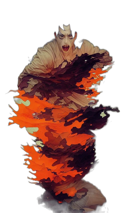 dragon, creature, staff, weapon transparent PNG cut-out