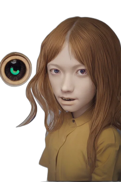robot, face, creature, concept art, 3d render, anime, fantasy art, golden transparent PNG cut-out