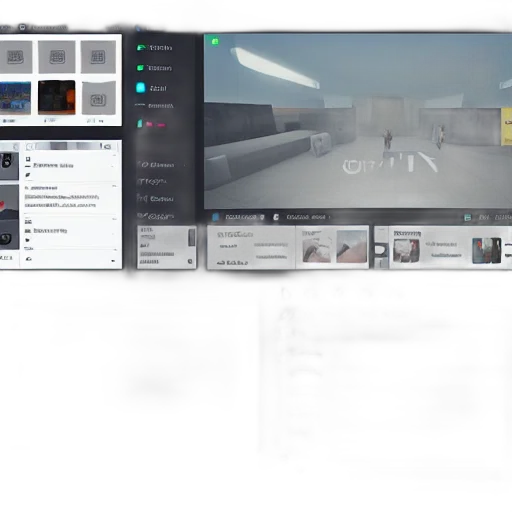 3d render, concept art, unity, sleek, modern, user, interface, engine transparent PNG cut-out